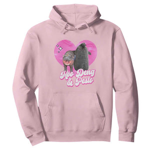 Funny Best Friends Moo Deng Pesto Hoodie TS09 Light Pink Print Your Wear
