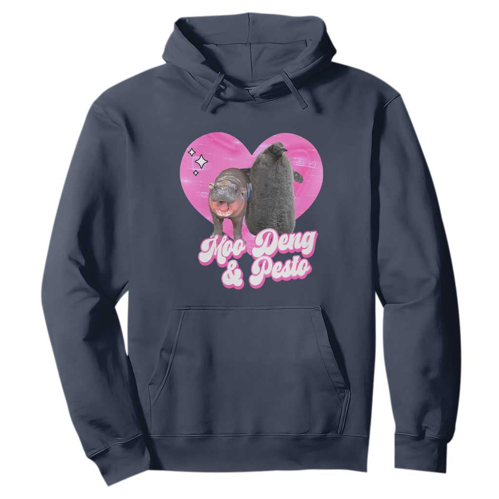 Funny Best Friends Moo Deng Pesto Hoodie TS09 Navy Print Your Wear