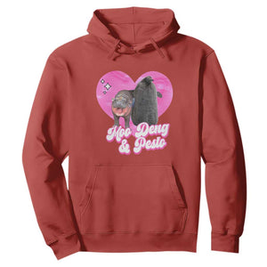 Funny Best Friends Moo Deng Pesto Hoodie TS09 Red Print Your Wear