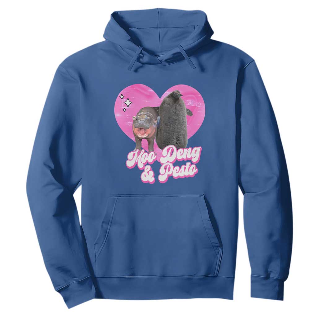 Funny Best Friends Moo Deng Pesto Hoodie TS09 Royal Blue Print Your Wear