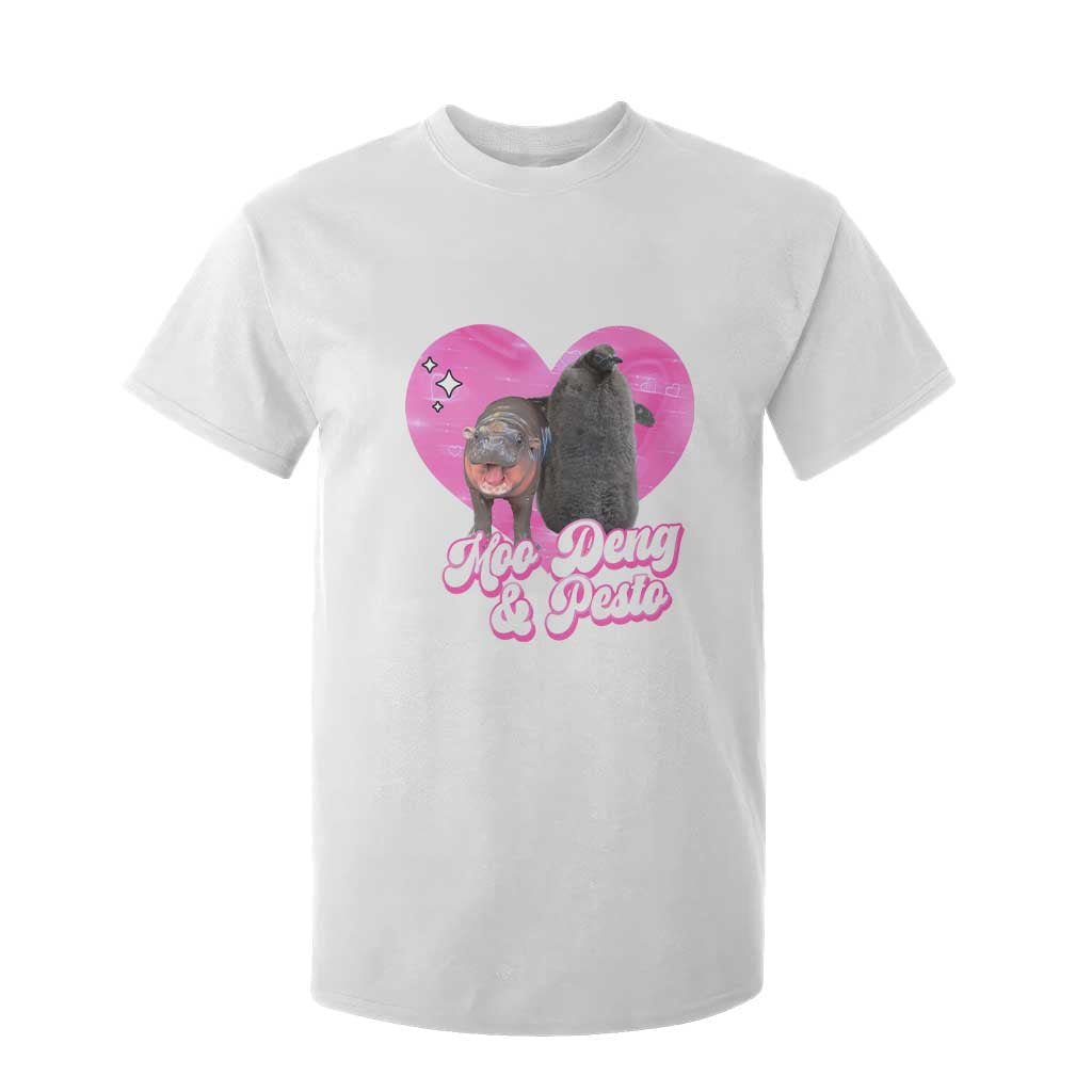 Funny Best Friends Moo Deng Pesto T Shirt For Kid TS09 White Print Your Wear