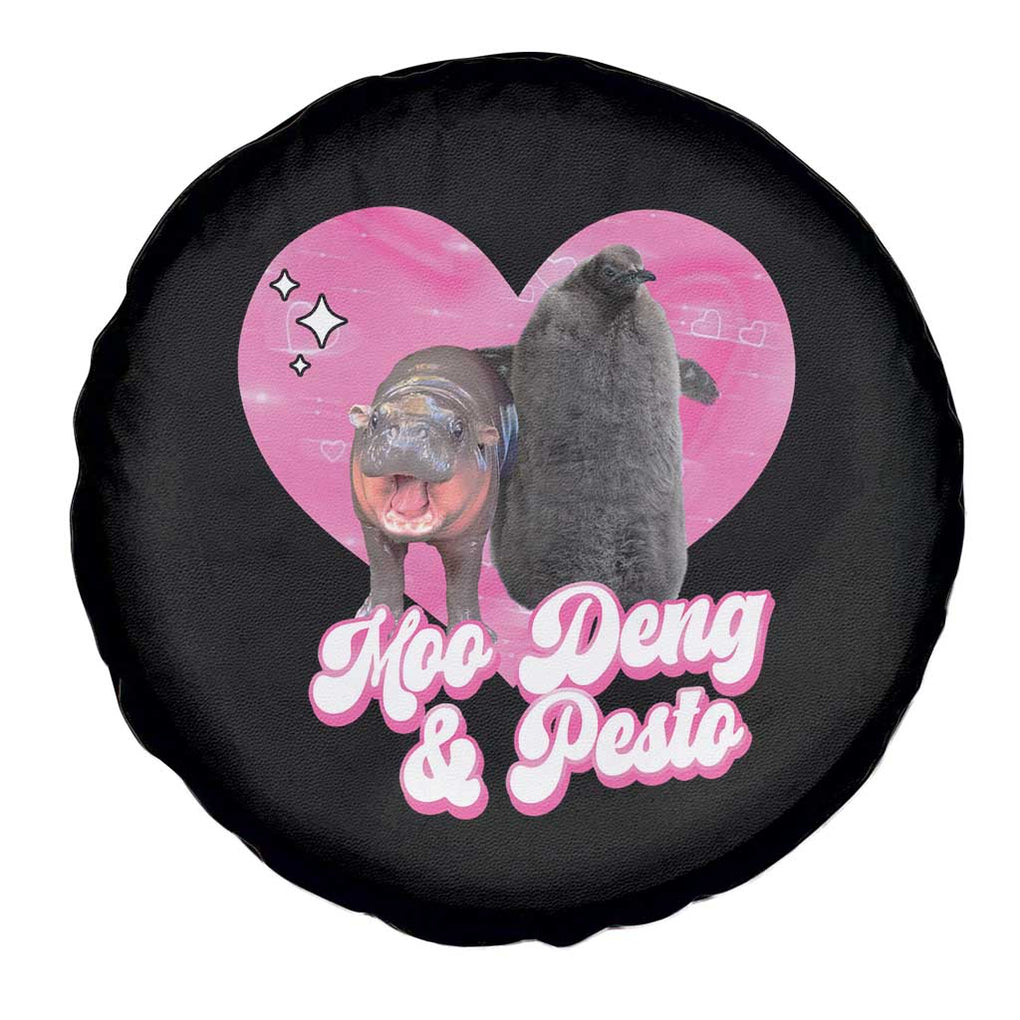 Funny Best Friends Moo Deng Pesto Spare Tire Cover TS09 Print Your Wear