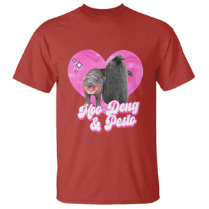 Funny Best Friends Moo Deng Pesto T Shirt TS09 Red Print Your Wear
