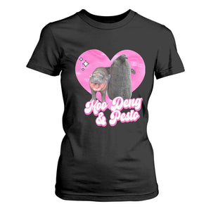 Funny Best Friends Moo Deng Pesto T Shirt For Women TS09 Black Print Your Wear