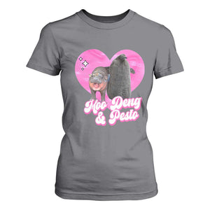 Funny Best Friends Moo Deng Pesto T Shirt For Women TS09 Charcoal Print Your Wear