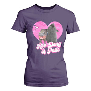 Funny Best Friends Moo Deng Pesto T Shirt For Women TS09 Purple Print Your Wear