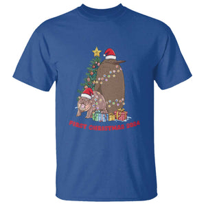 First Christmas 2024 Moo Deng Pesto T Shirt TS09 Royal Blue Print Your Wear