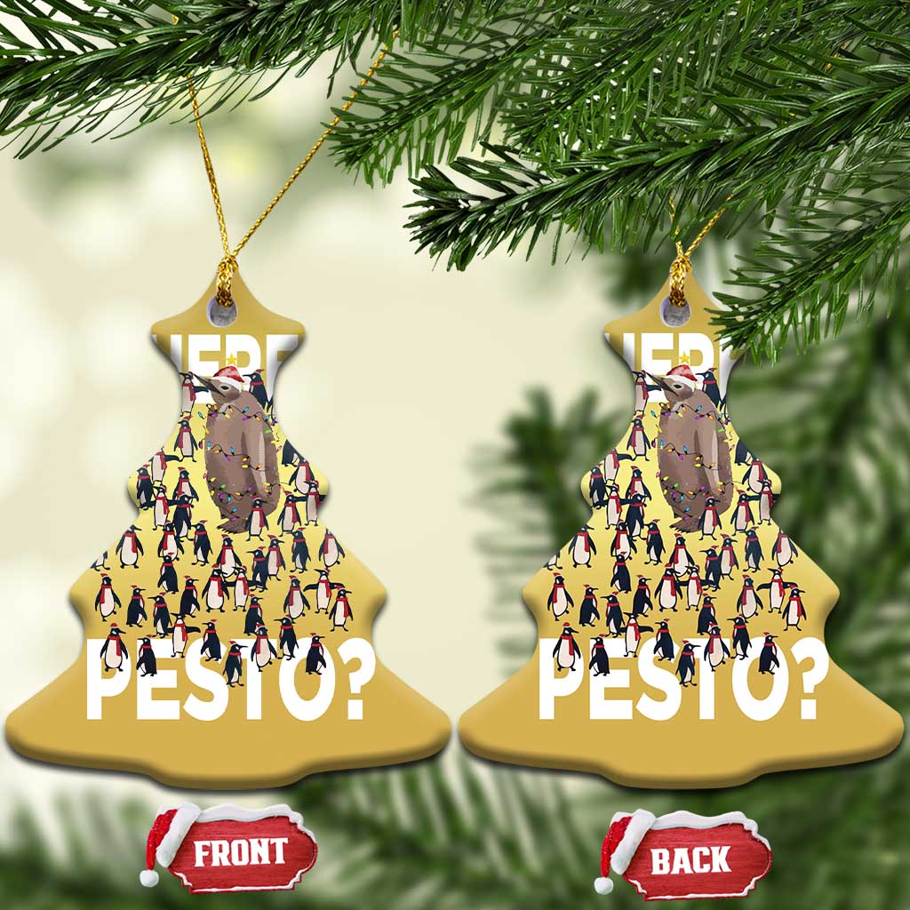 Funny Xmas Wheres Pesto Christmas Ornament TS09 Christmas Tree Gold Print Your Wear