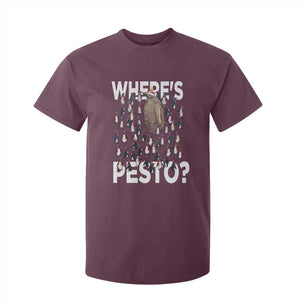 Funny Christmas Wheres Pesto T Shirt For Kid TS09 Maroon Print Your Wear