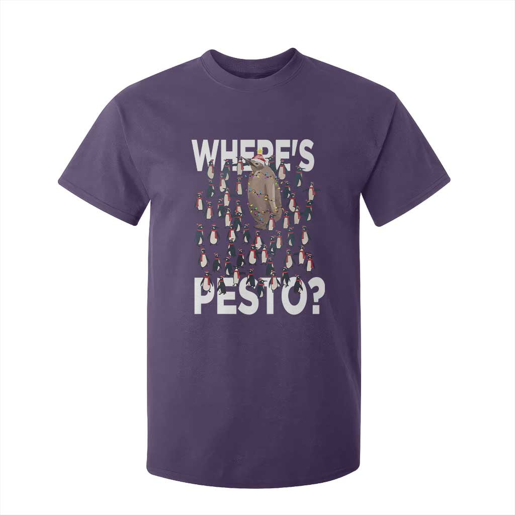 Funny Christmas Wheres Pesto T Shirt For Kid TS09 Purple Print Your Wear
