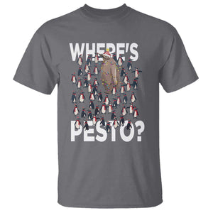 Funny Christmas Wheres Pesto T Shirt TS09 Charcoal Print Your Wear