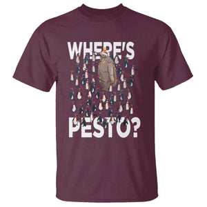 Funny Christmas Wheres Pesto T Shirt TS09 Maroon Print Your Wear
