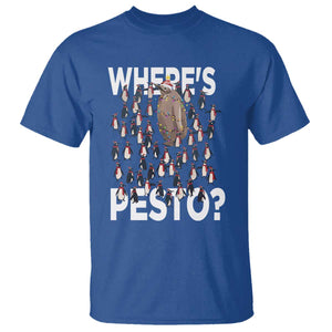 Funny Christmas Wheres Pesto T Shirt TS09 Royal Blue Print Your Wear