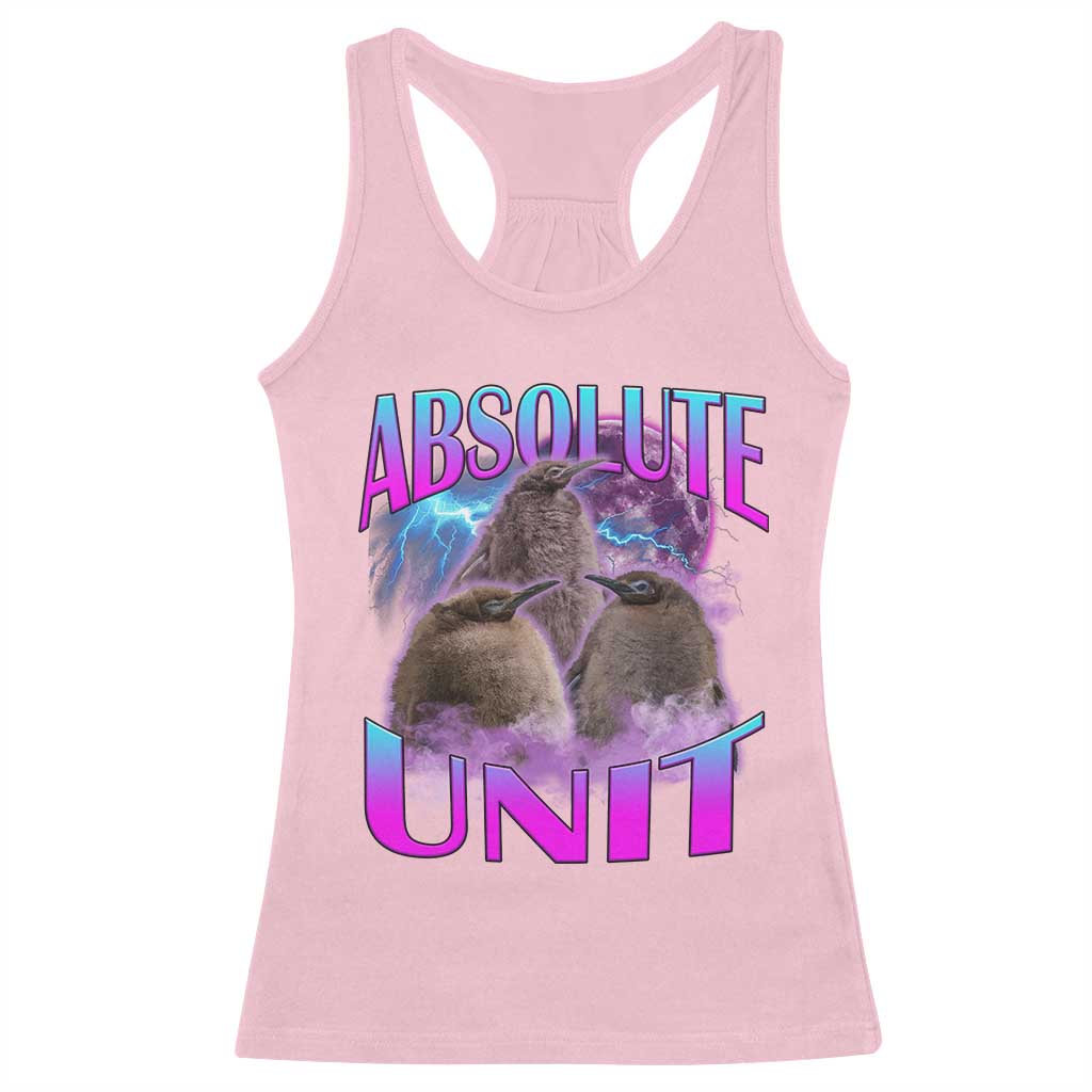 Pesto The Penguin Absolute Unit Racerback Tank Top TS09 Light Pink Print Your Wear
