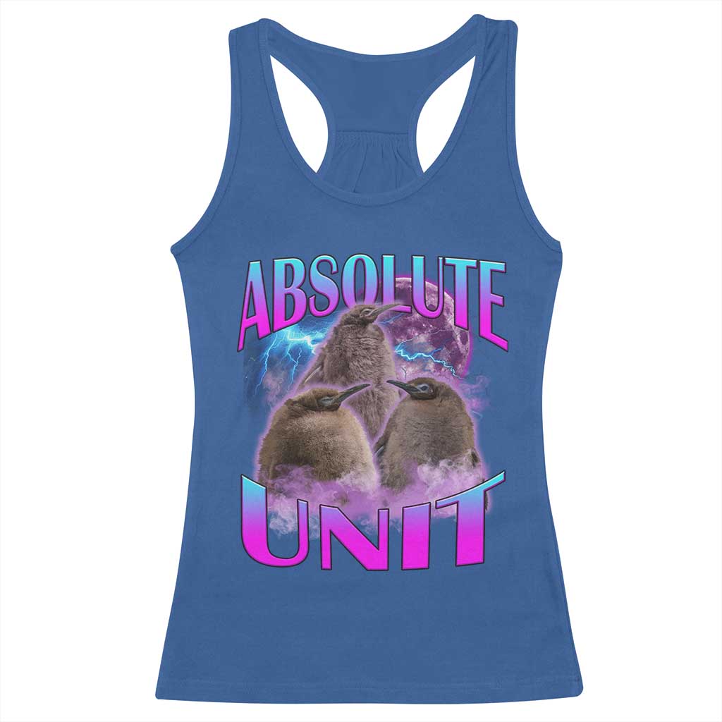 Pesto The Penguin Absolute Unit Racerback Tank Top TS09 Royal Blue Print Your Wear