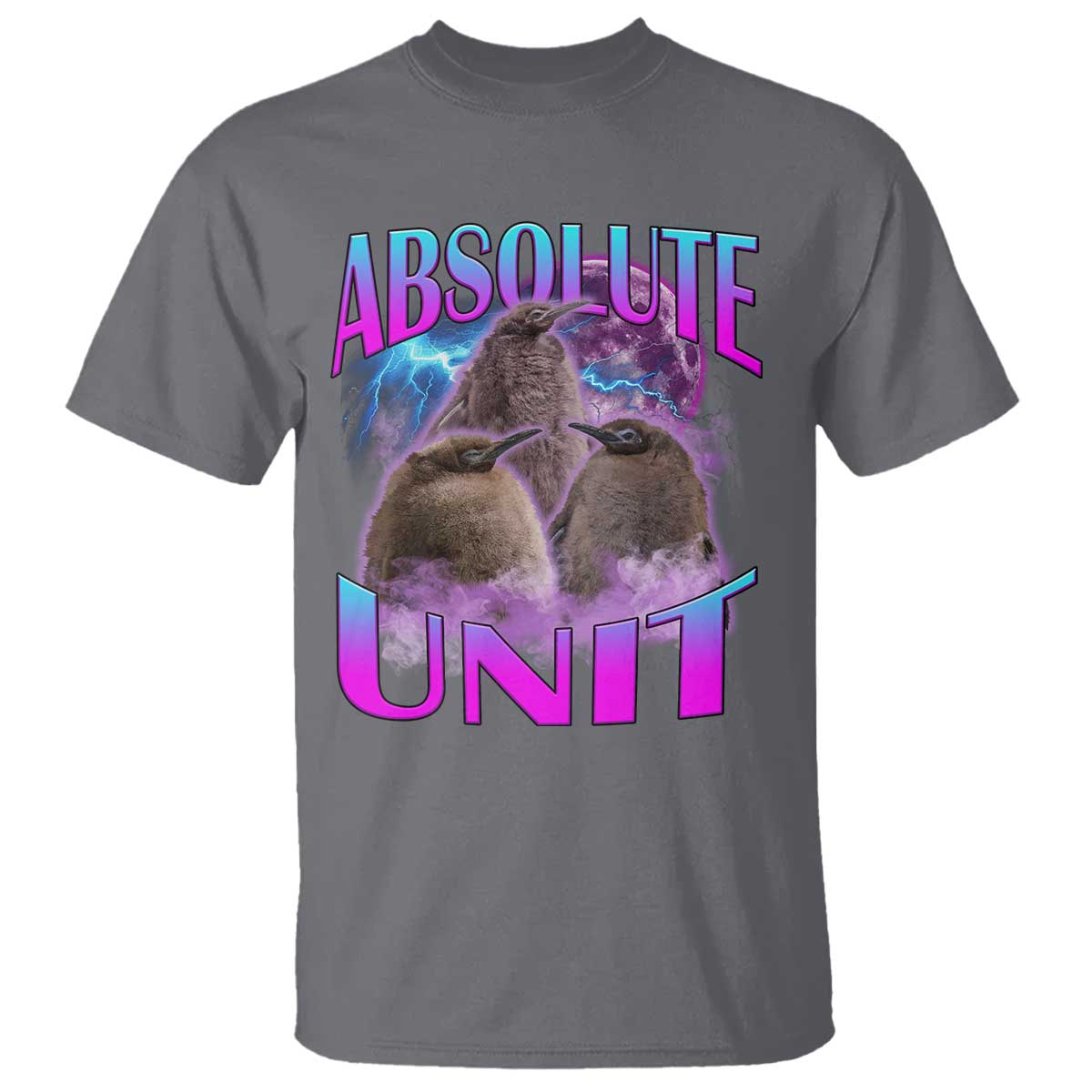 Pesto The Penguin Absolute Unit T Shirt TS09 Charcoal Print Your Wear