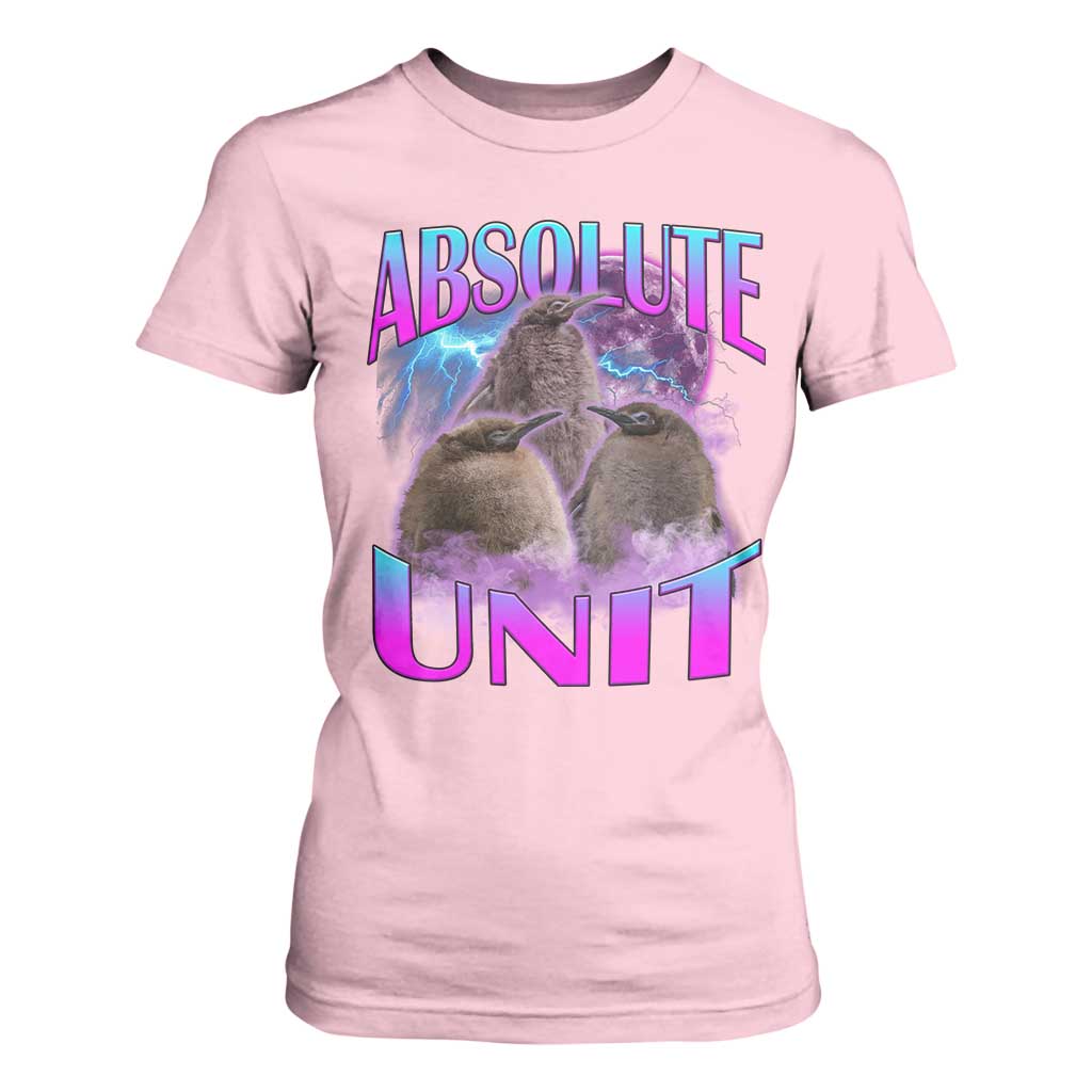 Pesto The Penguin Absolute Unit T Shirt For Women TS09 Light Pink Print Your Wear