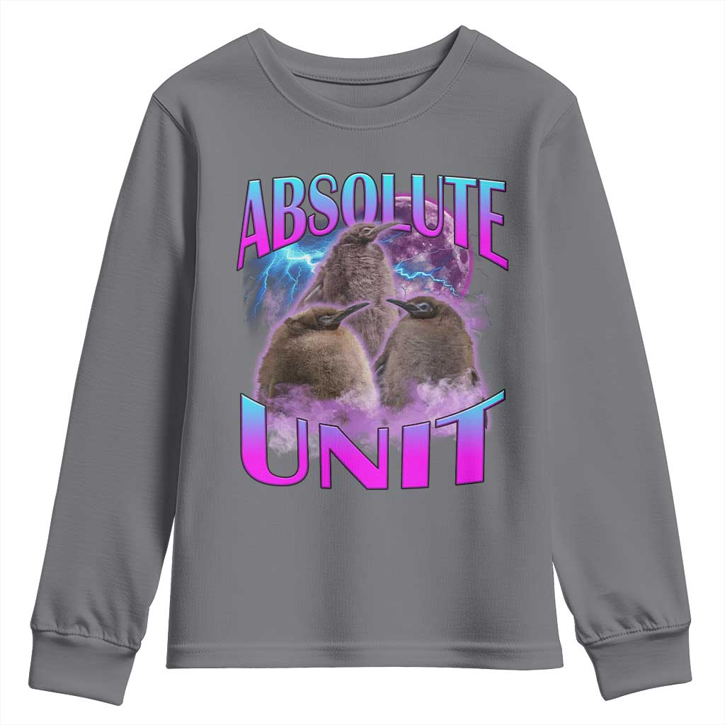 Pesto The Penguin Absolute Unit Youth Sweatshirt TS09 Charcoal Print Your Wear