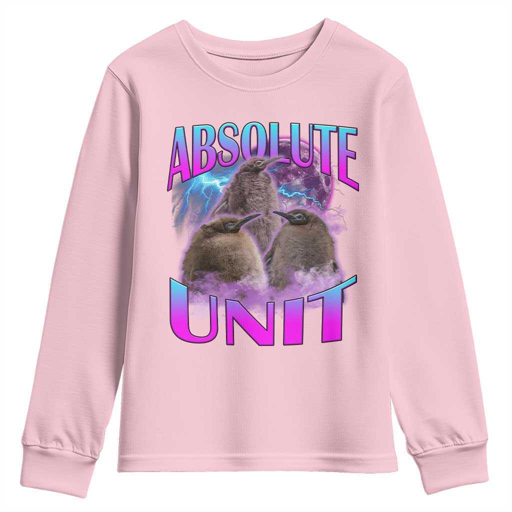 Pesto The Penguin Absolute Unit Youth Sweatshirt TS09 Light Pink Print Your Wear