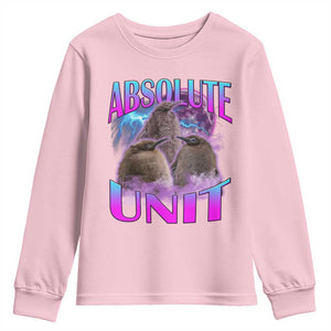 Pesto The Penguin Absolute Unit Youth Sweatshirt TS09 Light Pink Print Your Wear