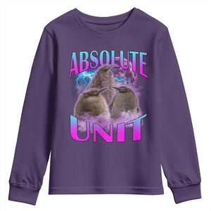 Pesto The Penguin Absolute Unit Youth Sweatshirt TS09 Purple Print Your Wear