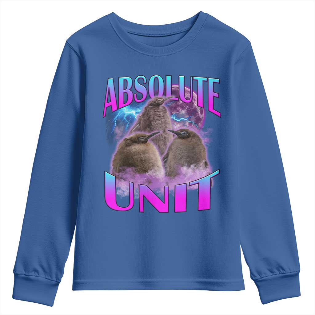 Pesto The Penguin Absolute Unit Youth Sweatshirt TS09 Royal Blue Print Your Wear