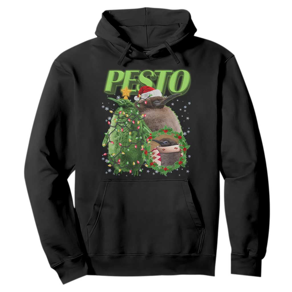 Funny Christmas Pesto Penguin Hoodie TS09 Black Print Your Wear