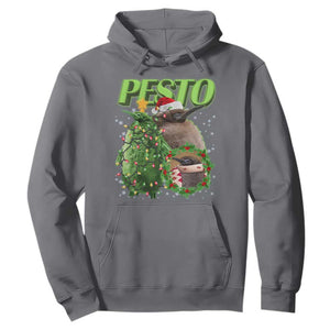Funny Christmas Pesto Penguin Hoodie TS09 Charcoal Print Your Wear