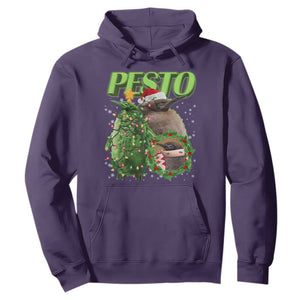 Funny Christmas Pesto Penguin Hoodie TS09 Purple Print Your Wear