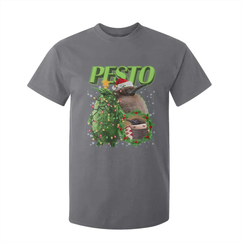 Funny Christmas Pesto Penguin T Shirt For Kid TS09 Charcoal Print Your Wear