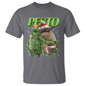 Funny Christmas Pesto Penguin T Shirt TS09 Charcoal Print Your Wear