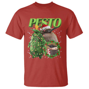 Funny Christmas Pesto Penguin T Shirt TS09 Red Print Your Wear