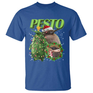 Funny Christmas Pesto Penguin T Shirt TS09 Royal Blue Print Your Wear