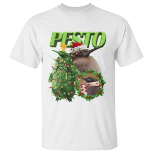 Funny Christmas Pesto Penguin T Shirt TS09 White Print Your Wear