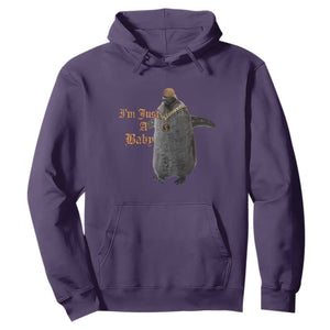 Funny Pesto Penguin Hoodie I'm Just A Baby Hiphop TS09 Purple Print Your Wear