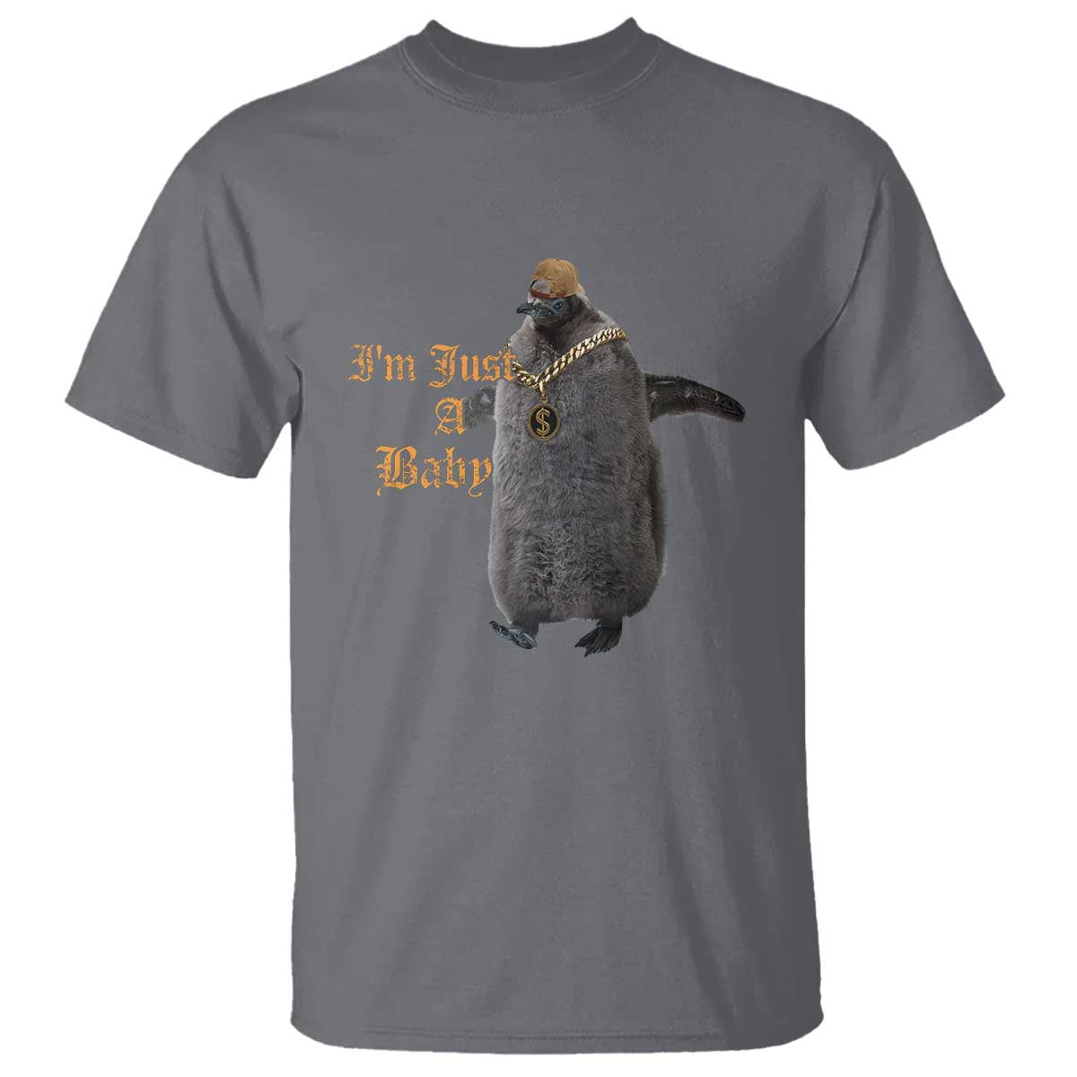 Funny Pesto Penguin T Shirt I'm Just A Baby Hiphop TS09 Charcoal Print Your Wear