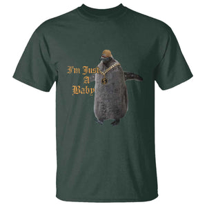 Funny Pesto Penguin T Shirt I'm Just A Baby Hiphop TS09 Dark Forest Green Print Your Wear