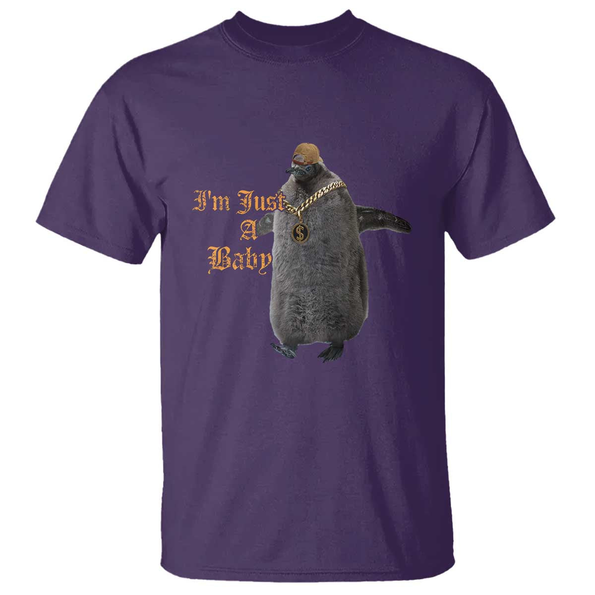 Funny Pesto Penguin T Shirt I'm Just A Baby Hiphop TS09 Purple Print Your Wear