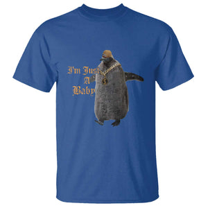 Funny Pesto Penguin T Shirt I'm Just A Baby Hiphop TS09 Royal Blue Print Your Wear