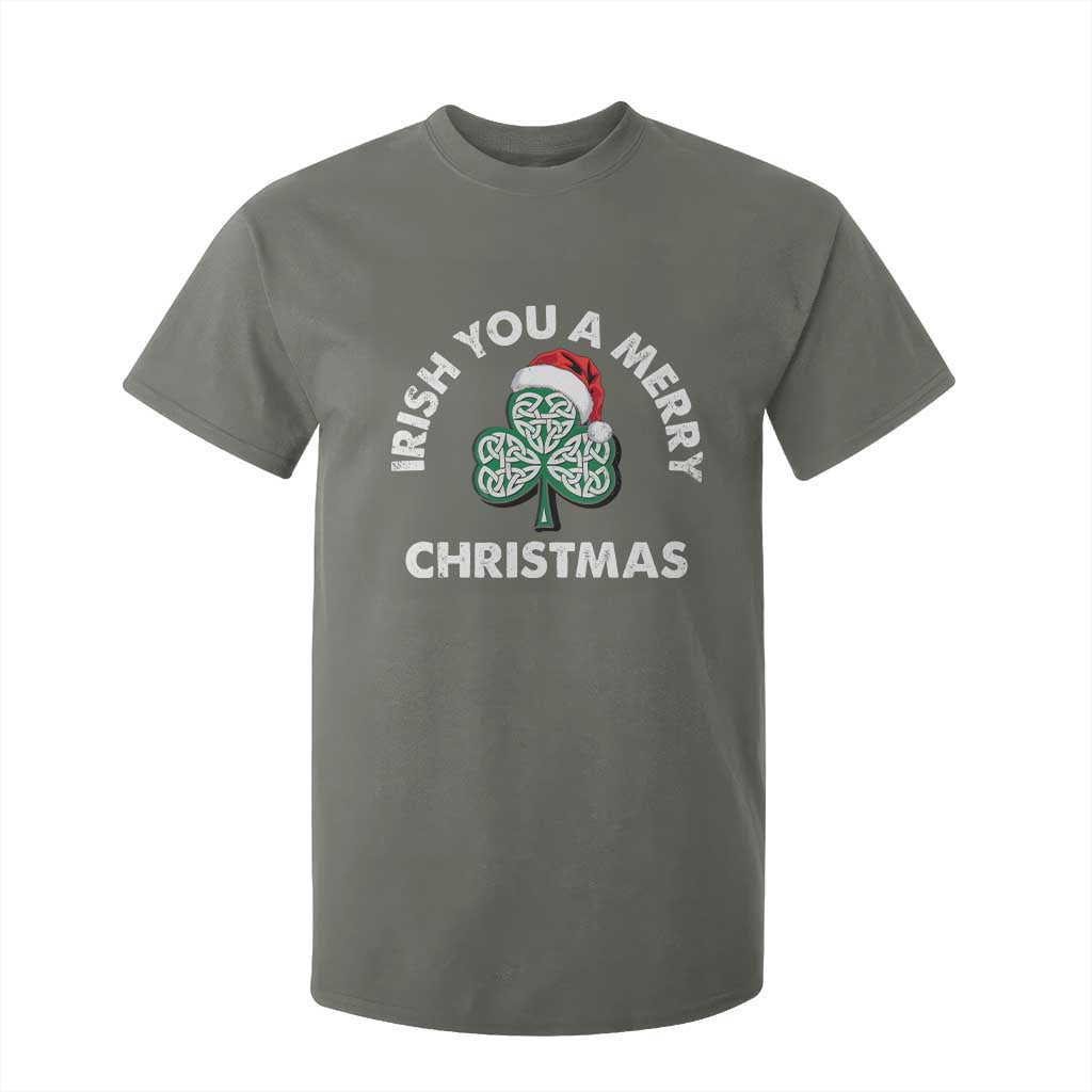 Irish Christmas T Shirt For Kid Irish You A Merry Christmas Celtic Shamrock TS09 Military Green Print Your Wear