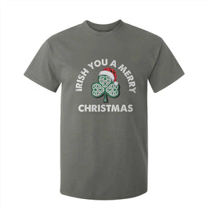 Irish Christmas T Shirt For Kid Irish You A Merry Christmas Celtic Shamrock TS09 Military Green Print Your Wear