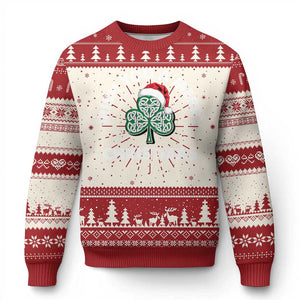 Irish Xmas Ugly Christmas Sweater Irish You A Merry Christmas Celtic Shamrock TS09 Red Print Your Wear