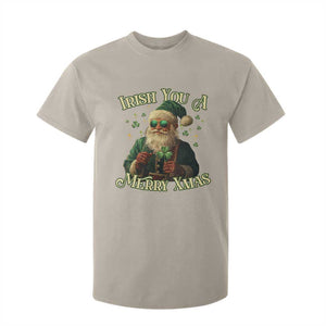 Irish You A Merry Xmas T Shirt For Kid Shamrock Santa Ireland Lucky TS09 Sand Print Your Wear
