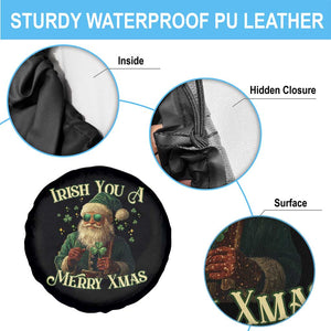 Irish You A Merry Xmas Spare Tire Cover Shamrock Santa Ireland Lucky TS09 Print Your Wear