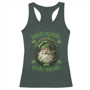 Irish Spirit Yule Merit Racerback Tank Top TS09 Dark Forest Green Print Your Wear