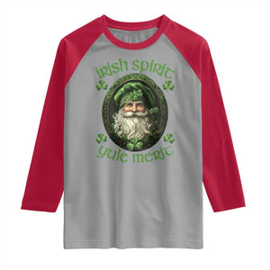 Irish Spirit Yule Merit Raglan Shirt TS09 Sport Gray Red Print Your Wear