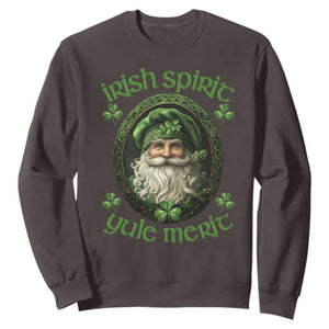 Irish Spirit Yule Merit Sweatshirt TS09 Dark Chocolate Print Your Wear
