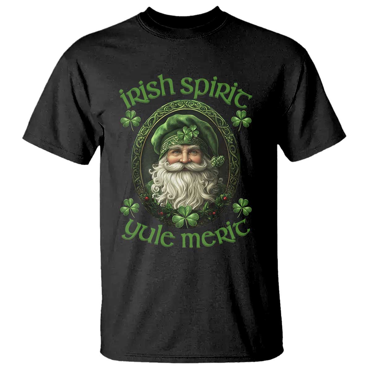 Irish Spirit Yule Merit T Shirt TS09 Black Print Your Wear
