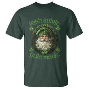Irish Spirit Yule Merit T Shirt TS09 Dark Forest Green Print Your Wear