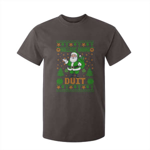 Irish Christmas T Shirt For Kid Nollaig Shona Duit Shamrock Santa Lucky For Everyone TS09 Dark Chocolate Print Your Wear